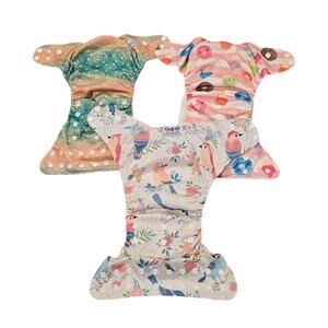 Bundle of 3 Cutie Bootie All in One Reusable Cloth Diapers